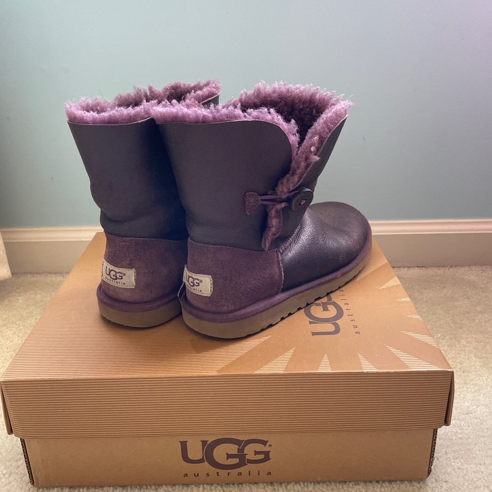 UGG Metallic Purple Bailey Boots